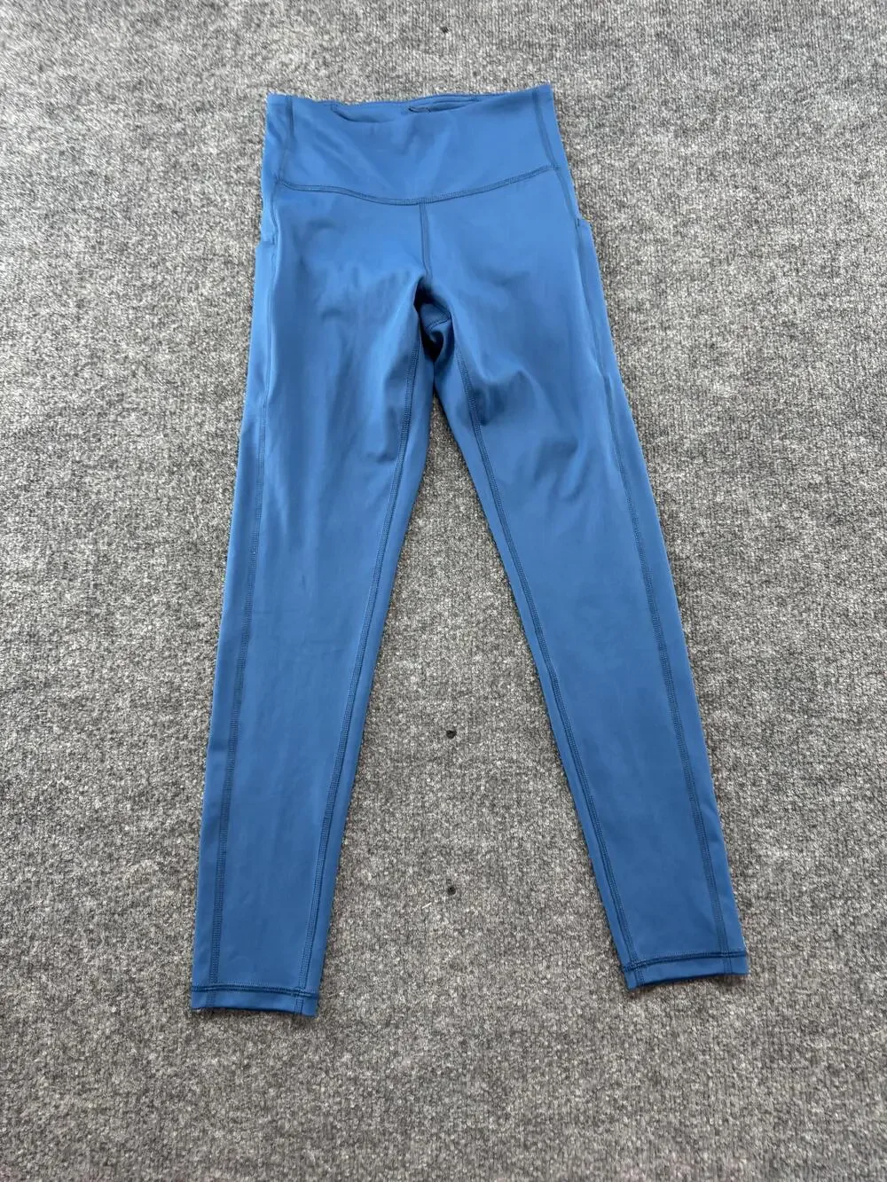 Tek Gear Leggings Womens Small Blue High Rise Ankle Pockets Yoga Gym